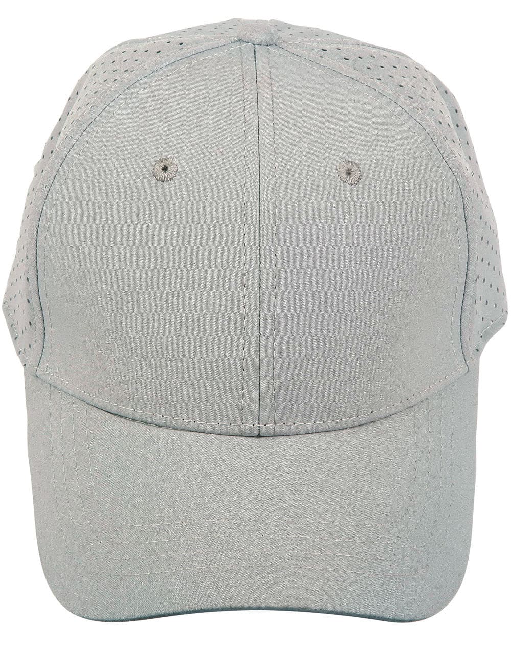 Winning Spirit 4 Way Stretch Laser Cut Runner's Cap CH88 Active Wear Winning Spirit Silver Grey